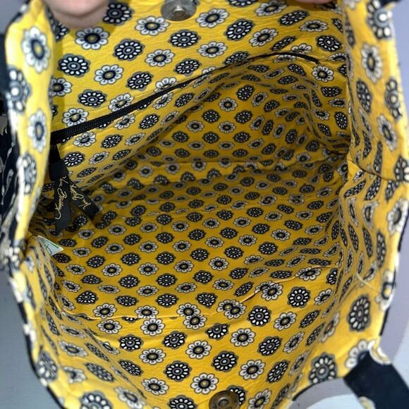 Vintage Vera Bradley Large Tote Bag Shoulder Yellow Bird Retired Embroidered - Picture 6 of 7